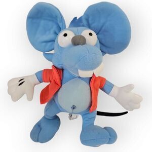 Toy Factory The Simpsons Plush Itchy Mouse Blue Rat‎ Stuffed Animal Toy Doll 10"